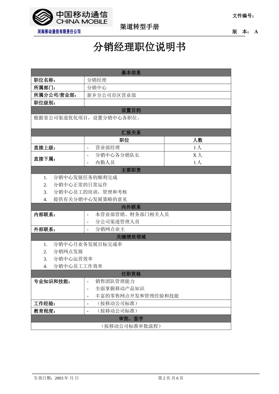 分销中心职位说明书.doc_第2页