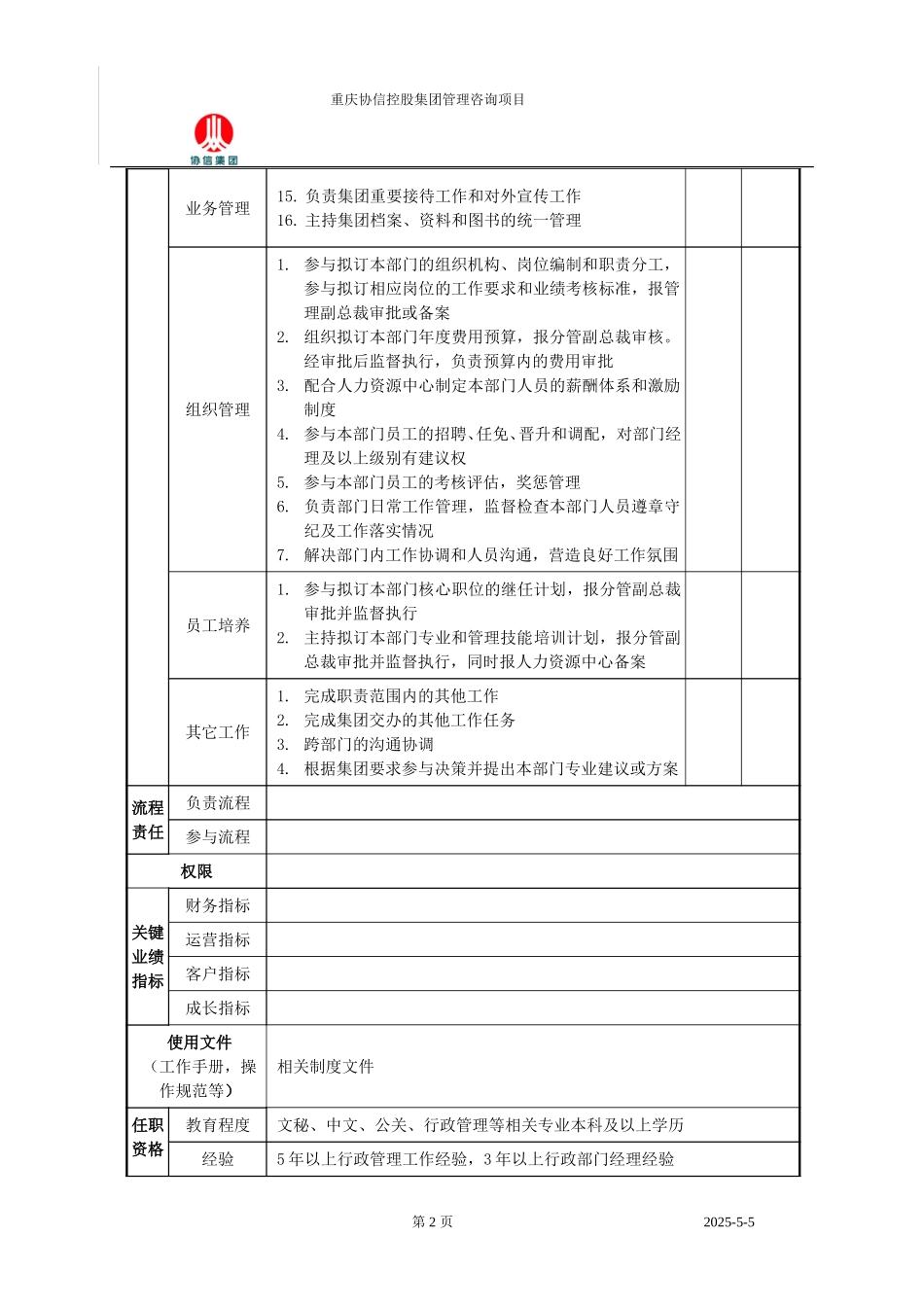 行政中心总监职位说明书.doc_第2页
