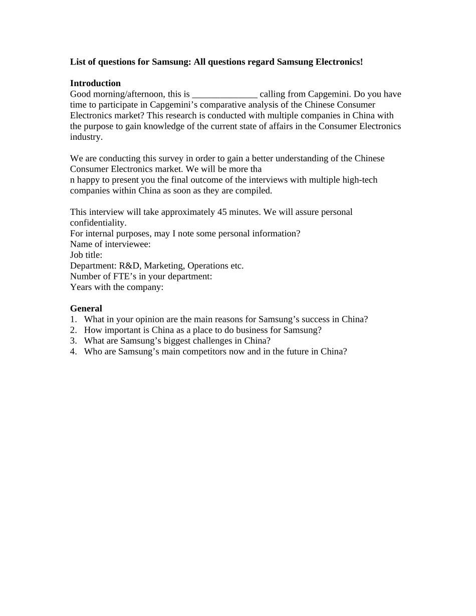List of questions for Samsung basis 10 sept.doc_第1页