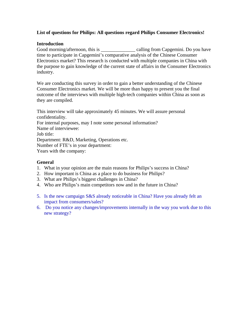 List of questions for Philips basis 10 sept.doc_第1页