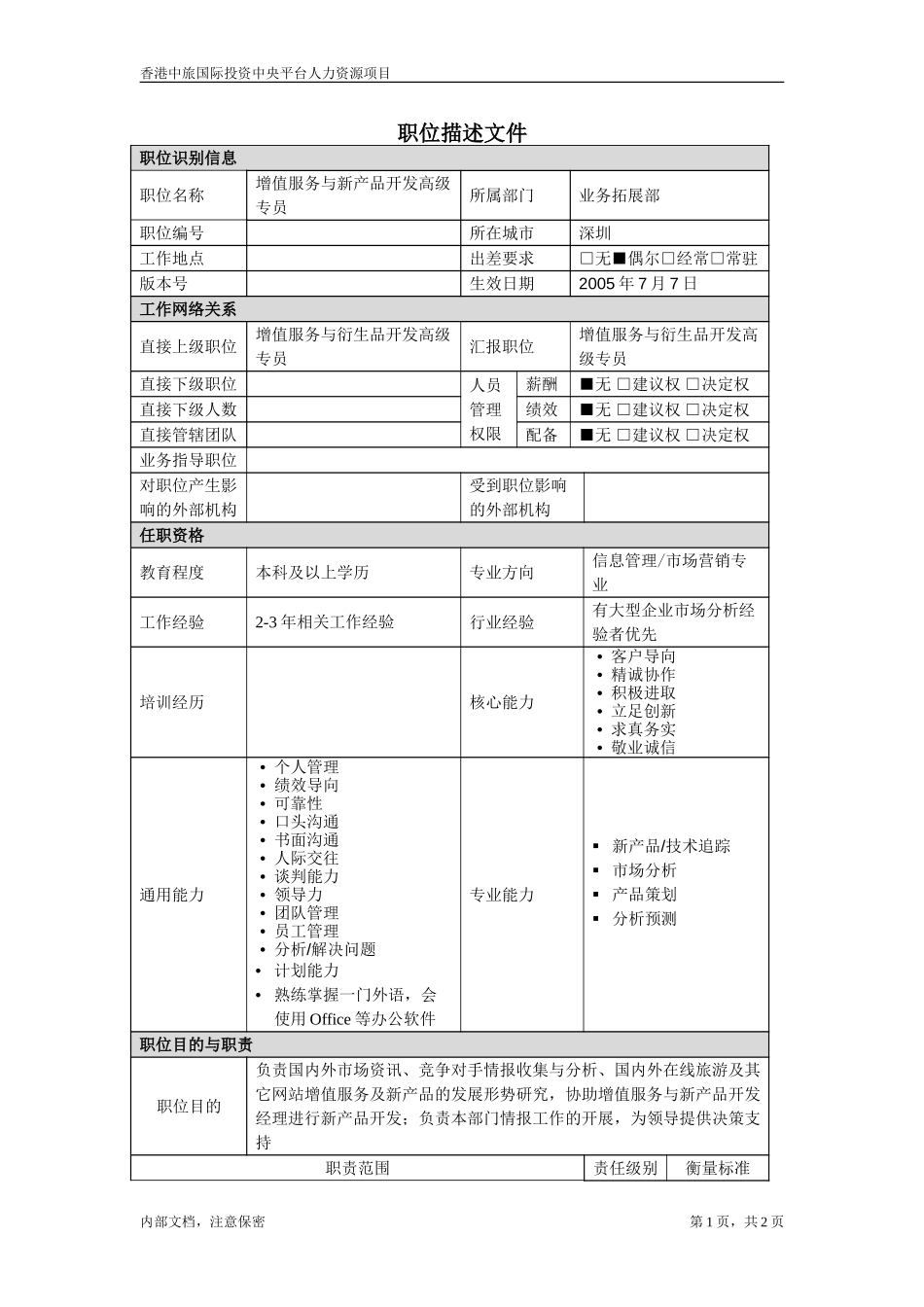 增值服务与新产品开发高级专员.doc_第1页