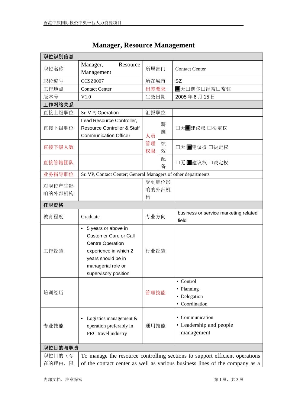 jd of resource manager.doc_第1页