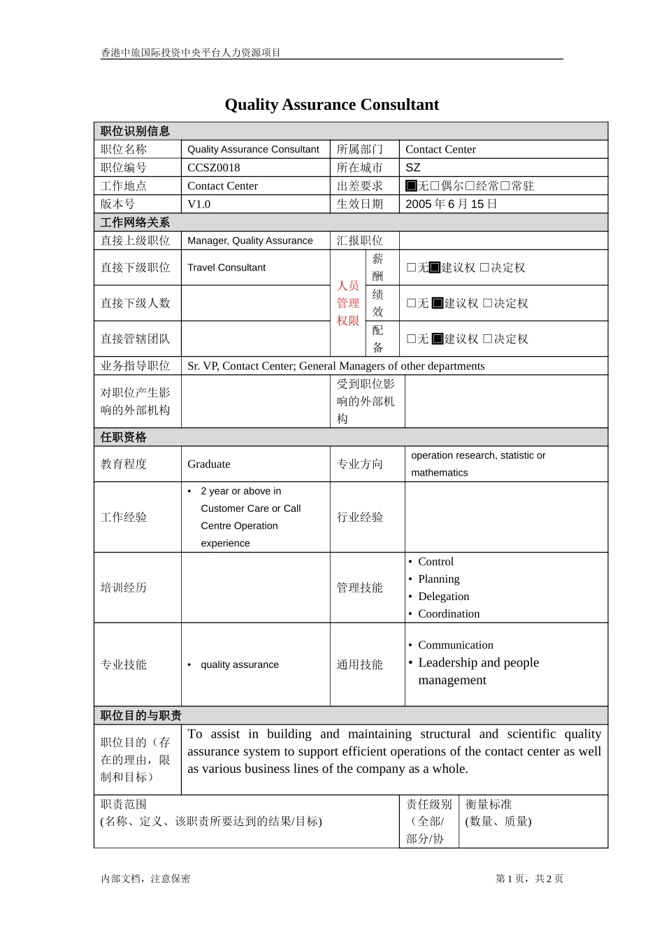 Quality Assurance Consultant.doc_第1页