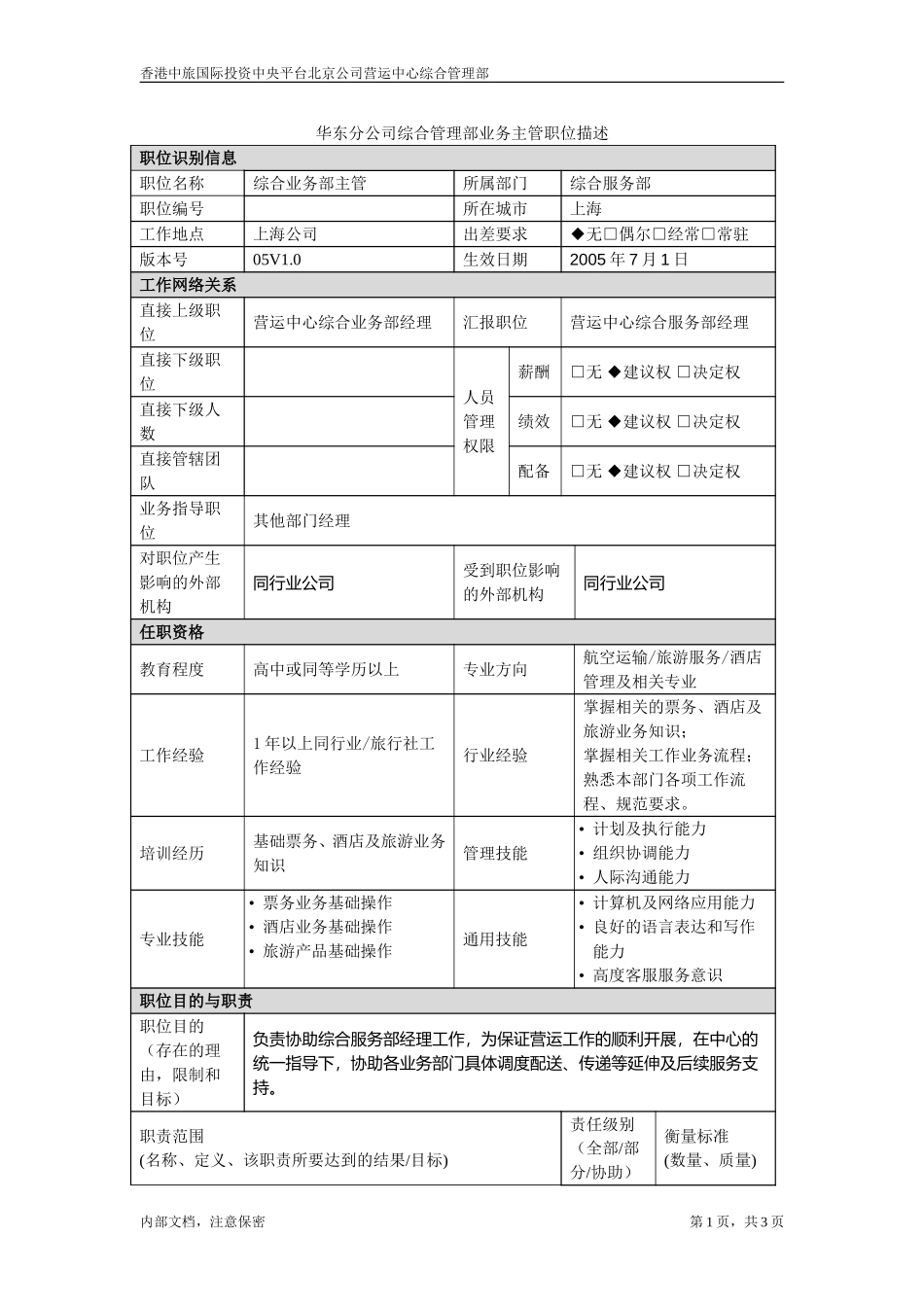 综合管理部业务主管.doc_第1页