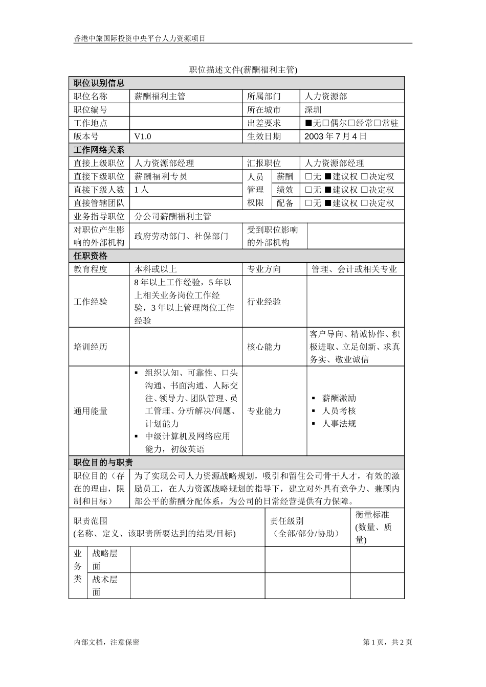 July 5-薪酬福利主管.doc_第1页