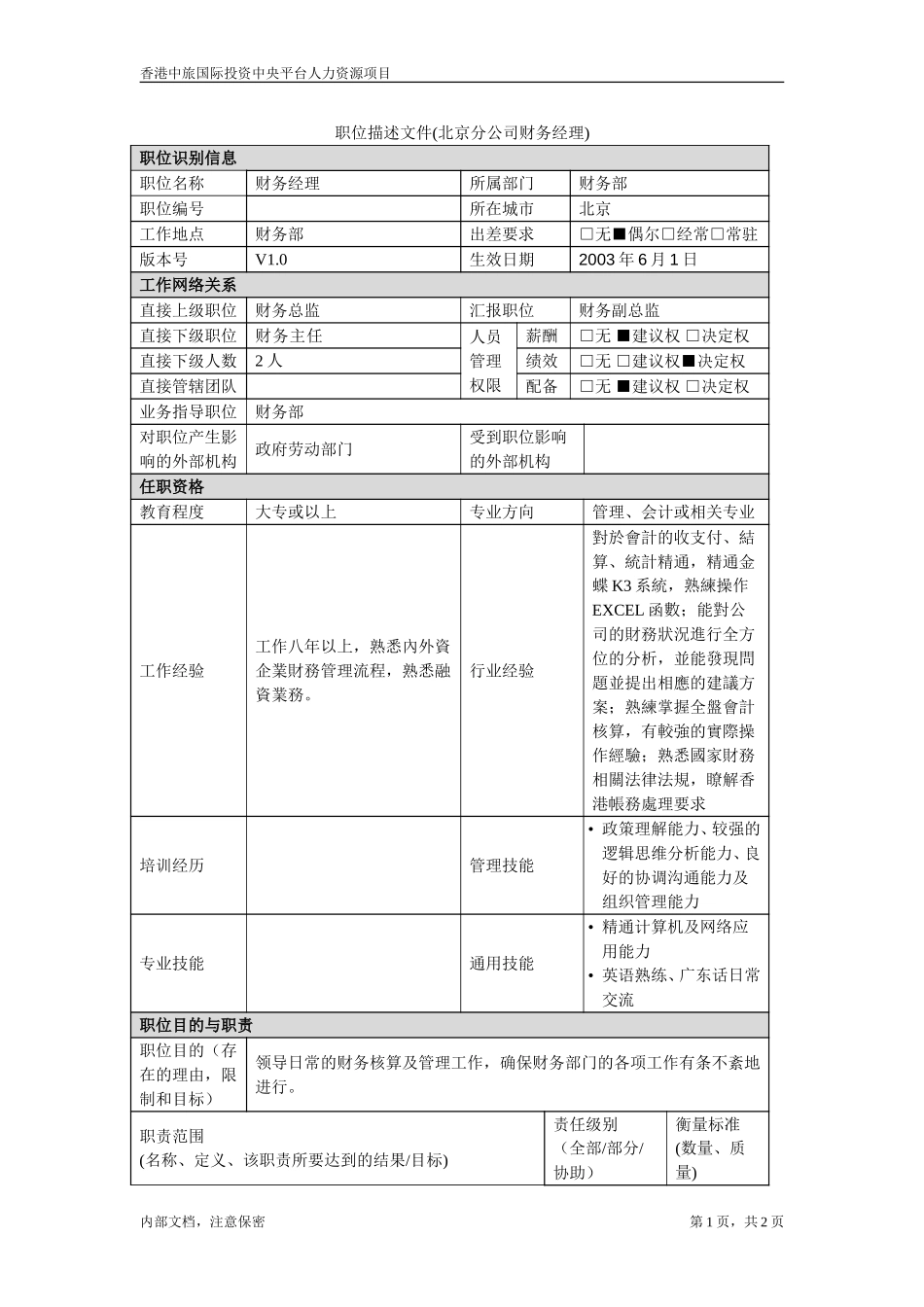 北京分部 财务经理.doc_第1页
