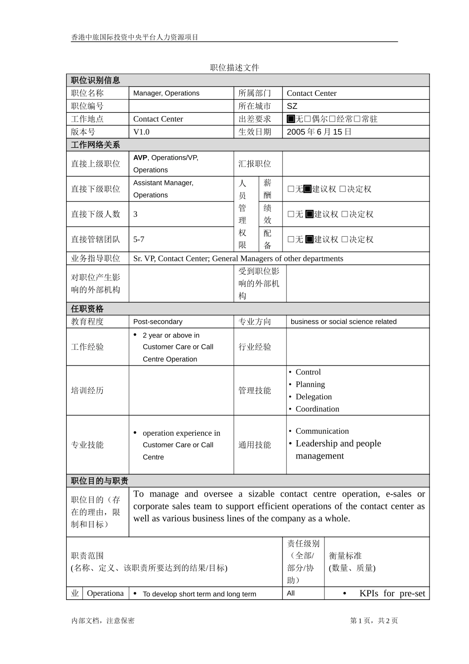 职位描述-部门经理.doc_第1页