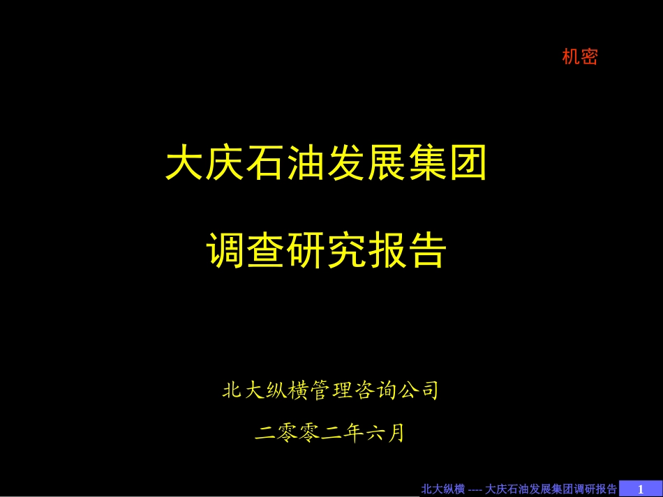 大庆石油发展集团调研报告（3）管理局汇报.ppt_第1页
