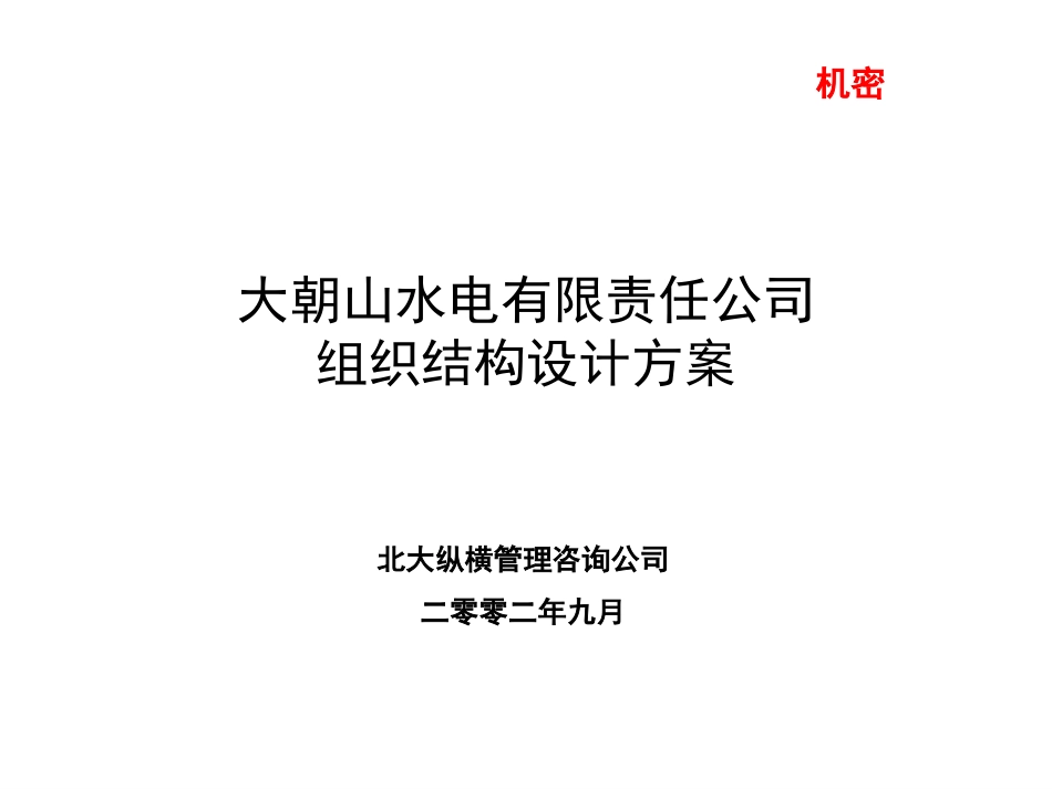大朝山水电有限责任公司组织设计.ppt_第1页