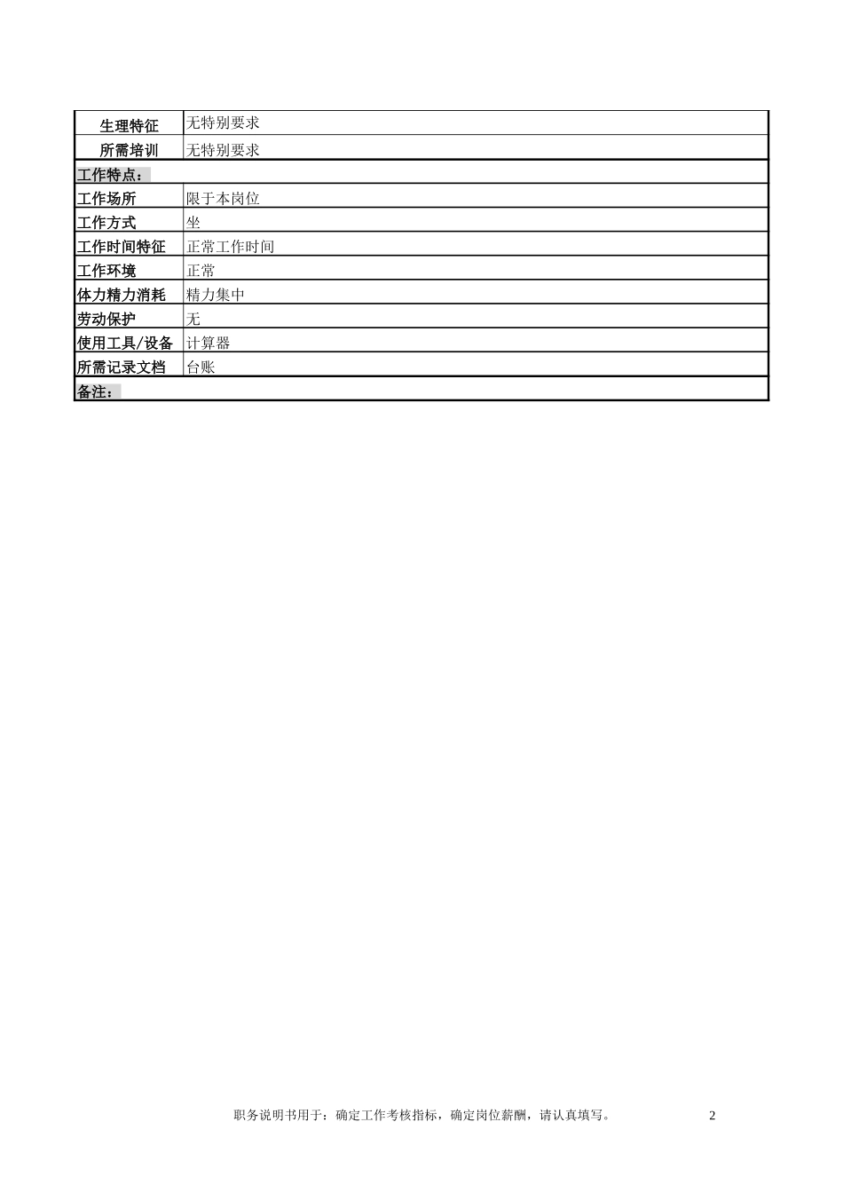 岗位情况调查表（食堂炊事班保管员岗）.doc_第2页