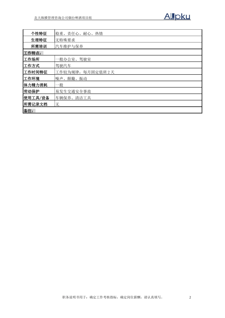 2-岗位情况调查表（货车司机）.doc_第2页