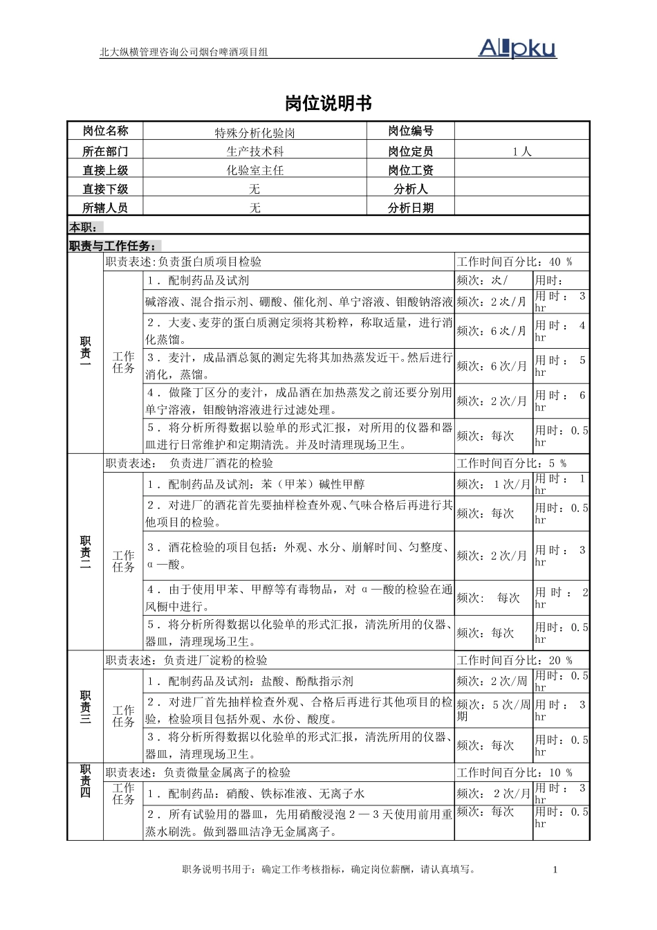 特殊分析岗位说明书.doc_第1页