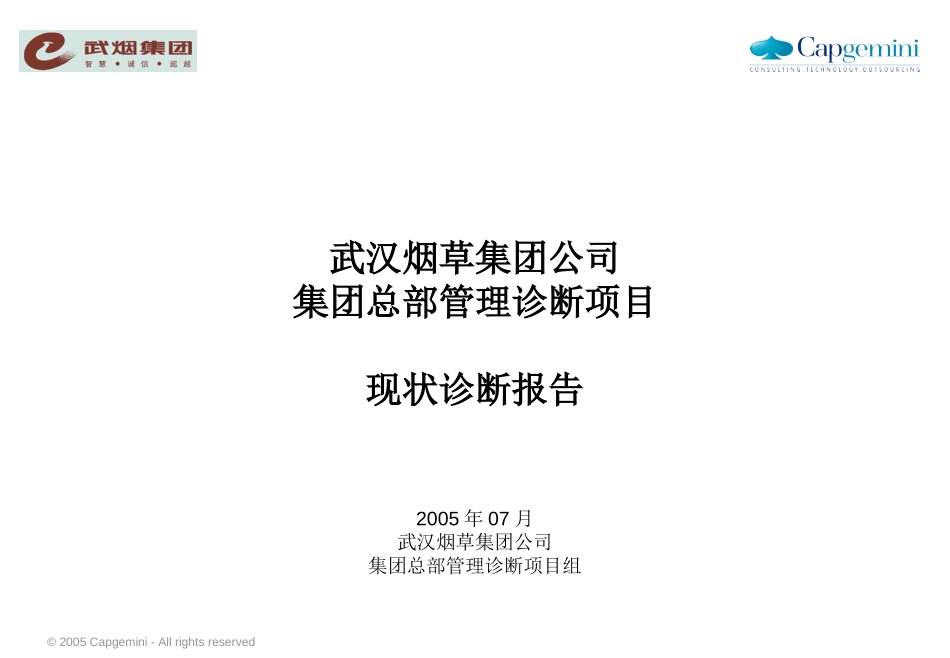 武烟集团管理诊断报告－现状评估 V1.0.ppt_第1页