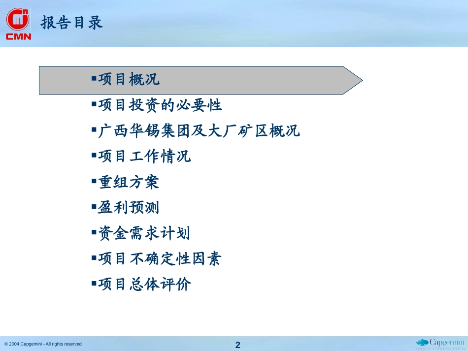 五矿有色控股重组华锡集团及大厂矿区项目建议书.ppt_第2页
