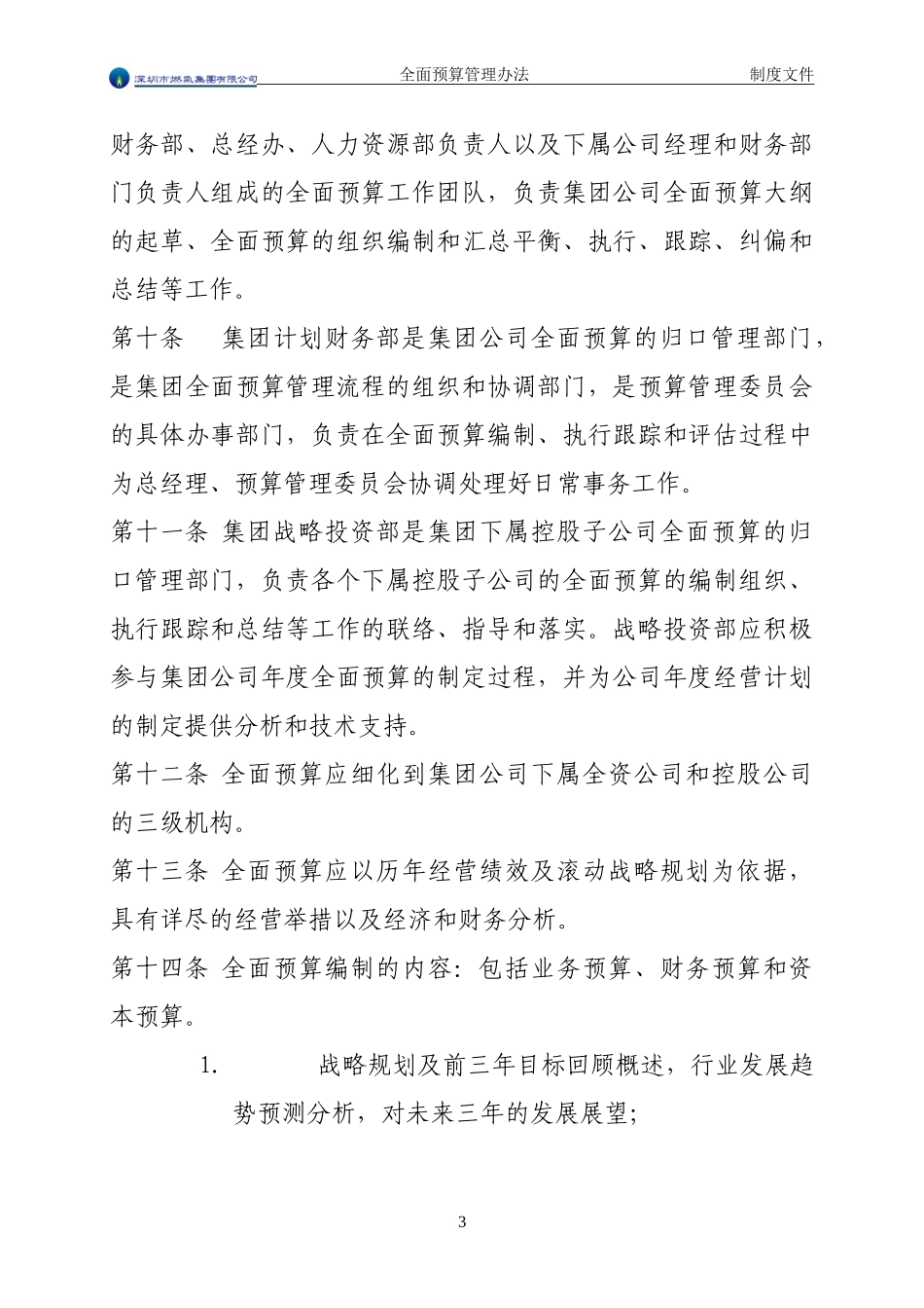 04财务管理专题-深圳市燃气集团有限公司全面预算管理办法v0.6.doc_第3页