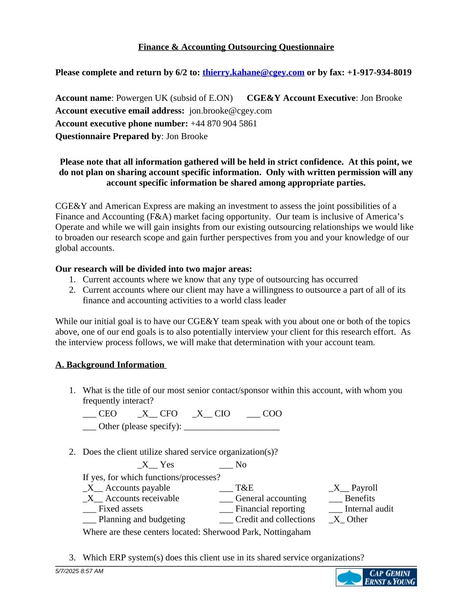 FA Questionnaire - Powergen response.doc_第1页