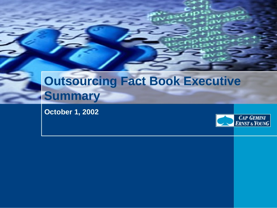 A - Outsourcing Fact Book Executive Summary - final Oct1-02.ppt_第1页