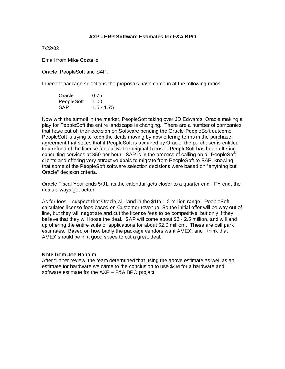 ERP Software and Hardware Estimate.doc_第1页