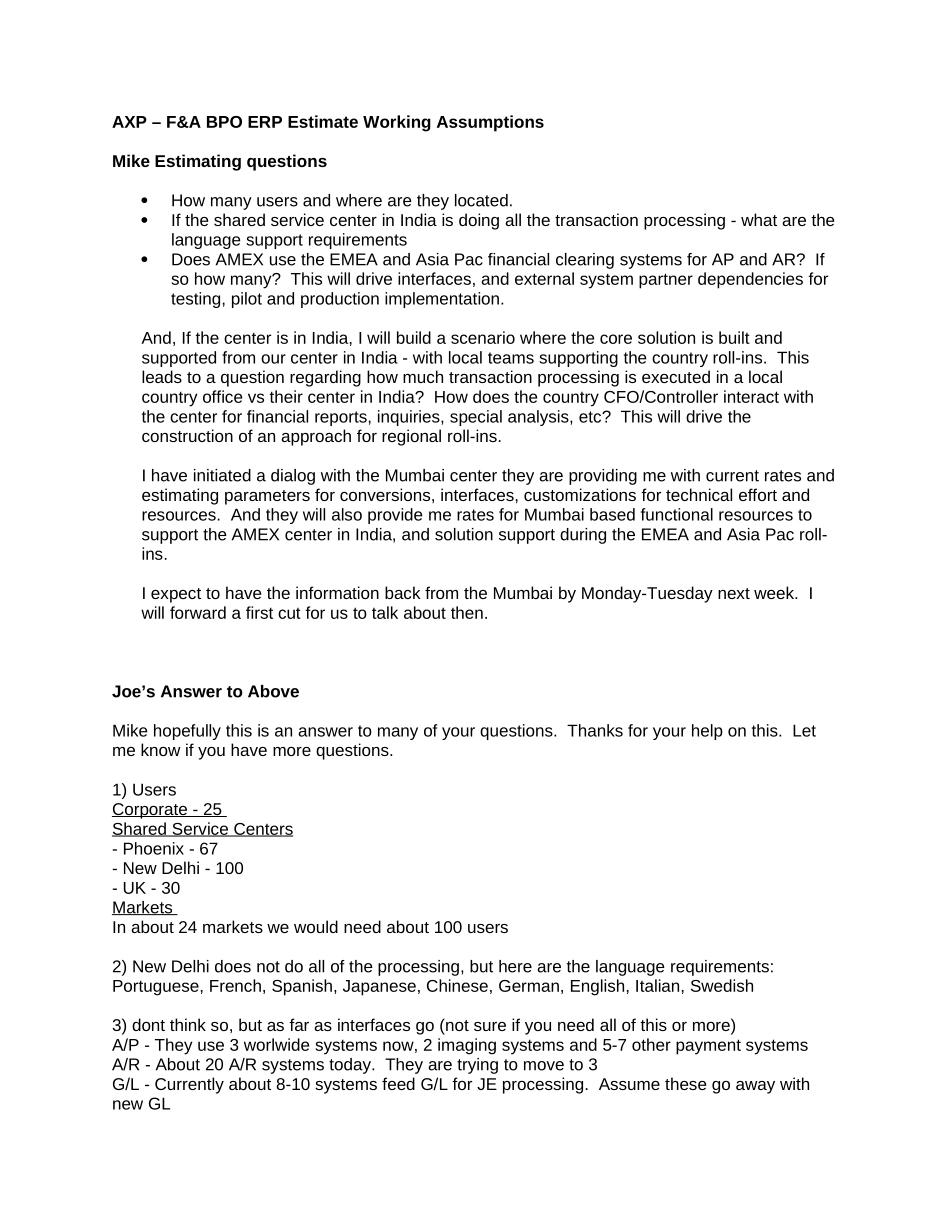 ERP Working Assumptions.doc_第1页