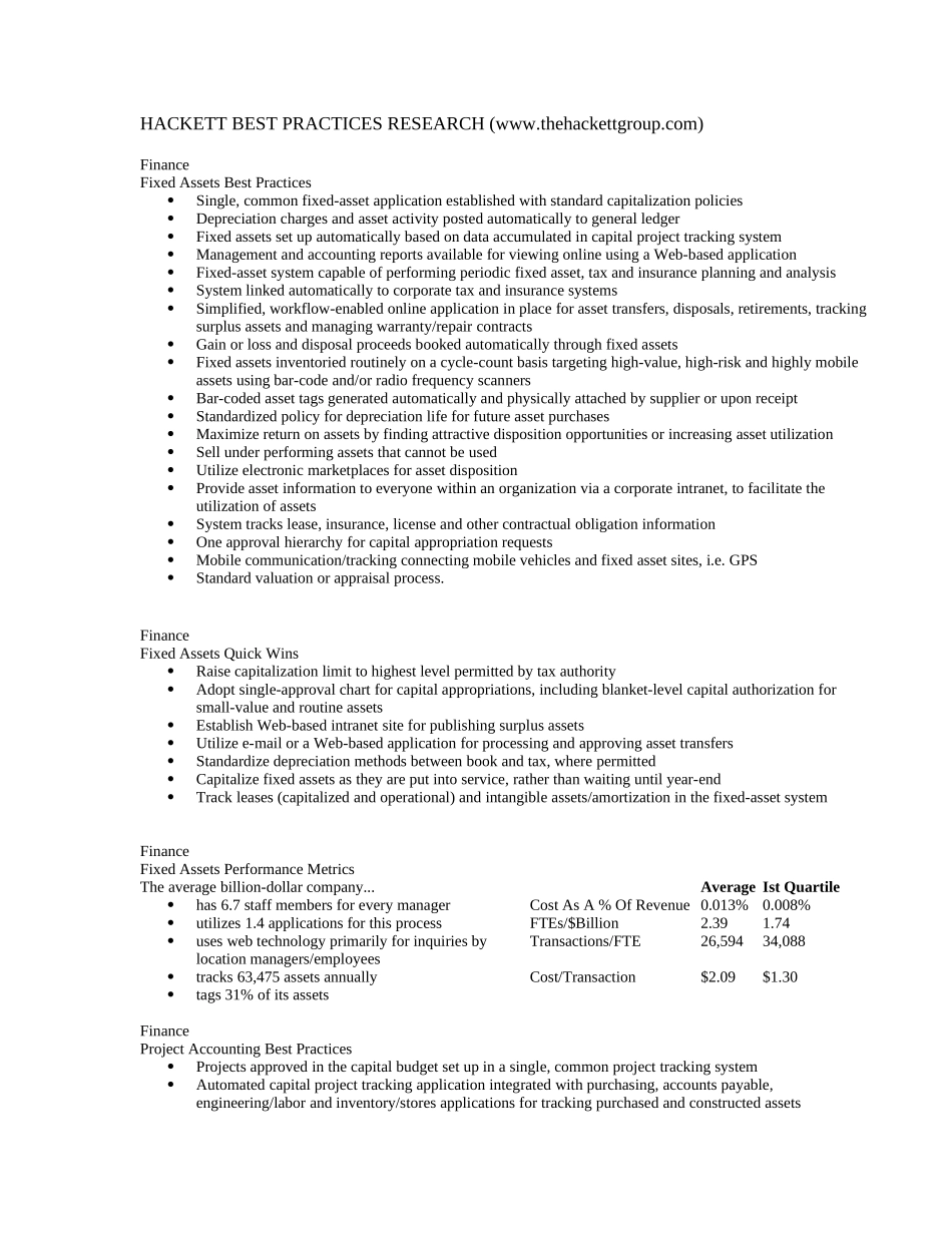 Hackett Leading Practices - Benchmarks.doc_第1页