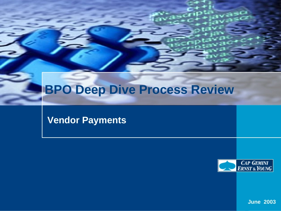 DEEP DIVE - Vendor Payments.Generic.ppt_第1页