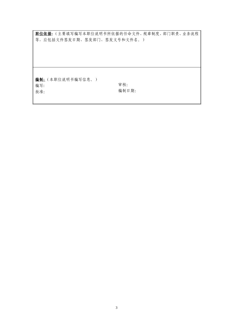 定岗定编与职位说明书-综合市场部 (8).doc_第3页