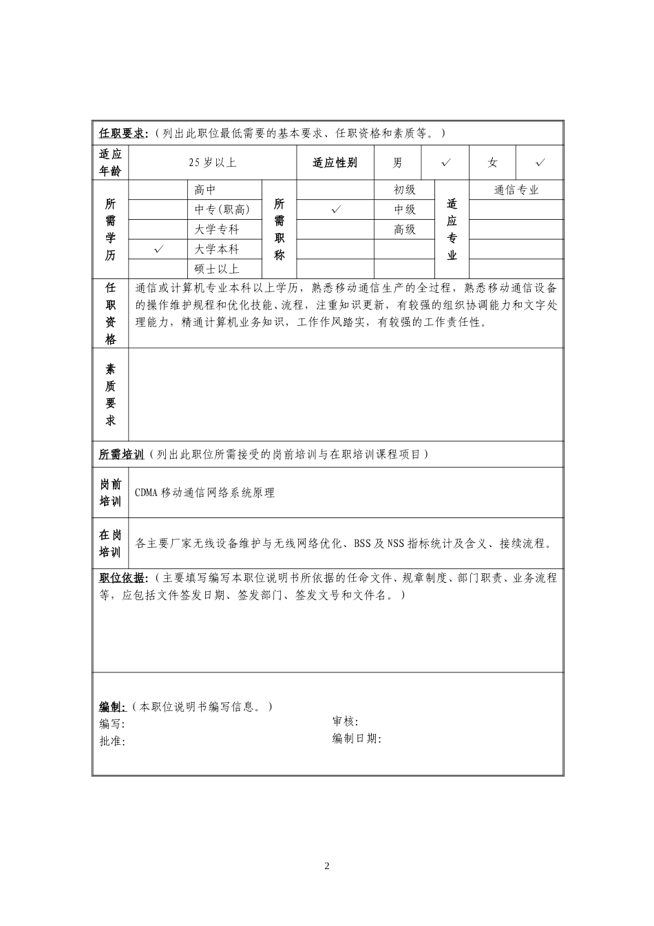 定岗定编与职位说明书-移动部 (5).doc_第2页