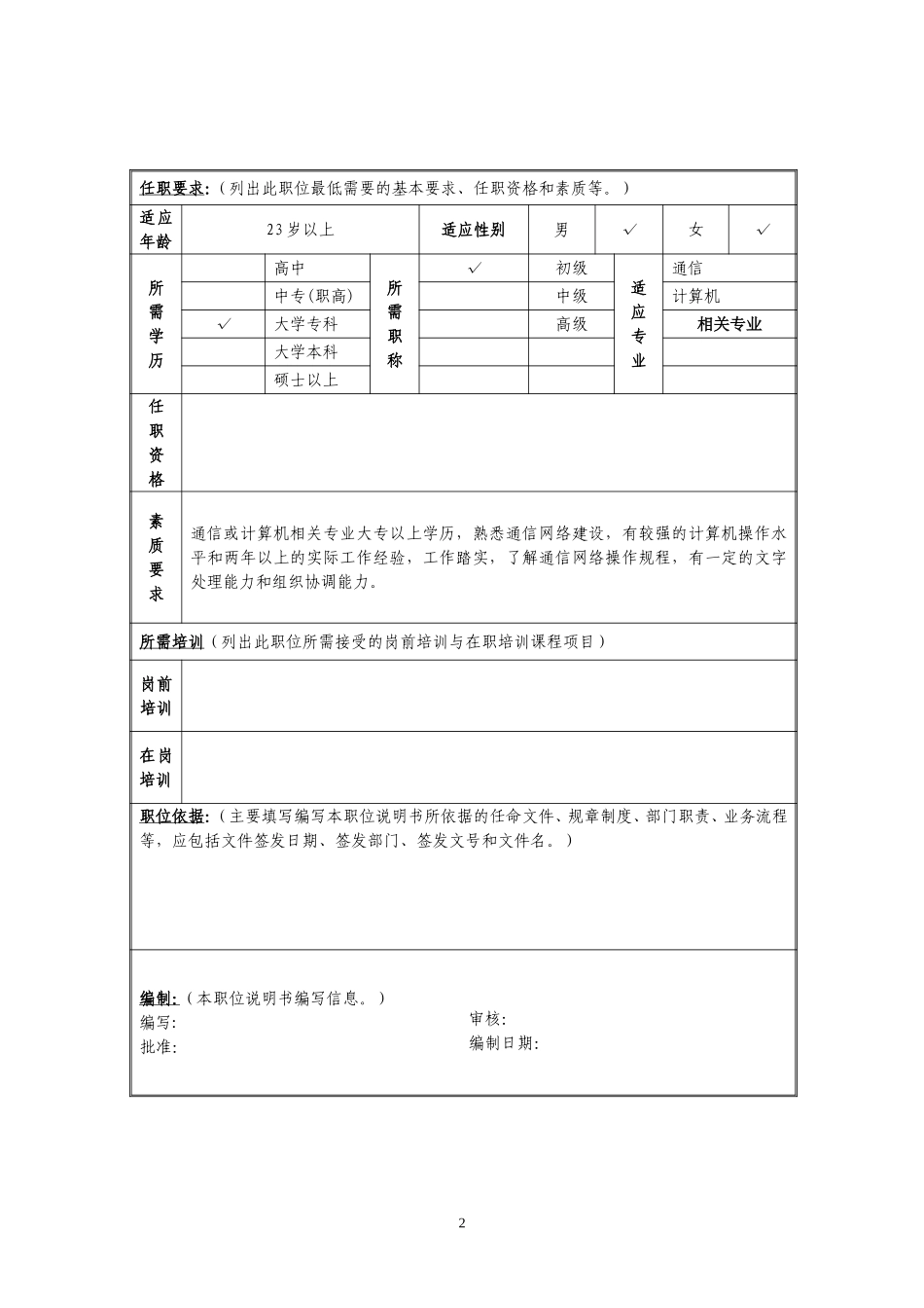 定岗定编与职位说明书-移动互联网部 (4).doc_第2页