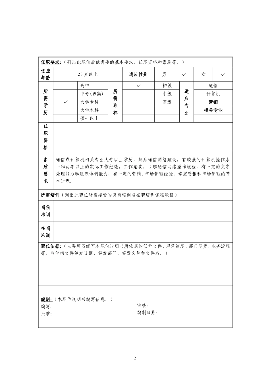 定岗定编与职位说明书-移动互联网部 (5).doc_第2页