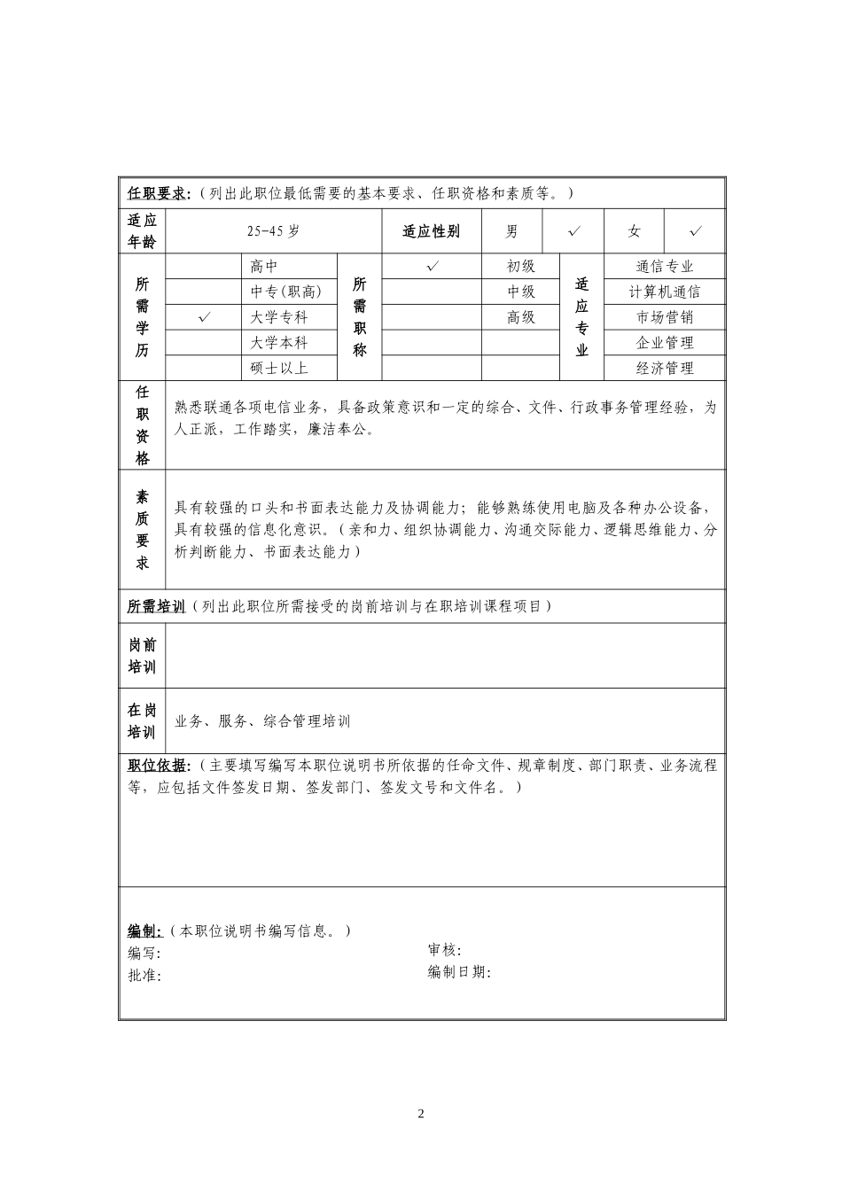 定岗定编与职位说明书-信息技术部 (5).doc_第2页